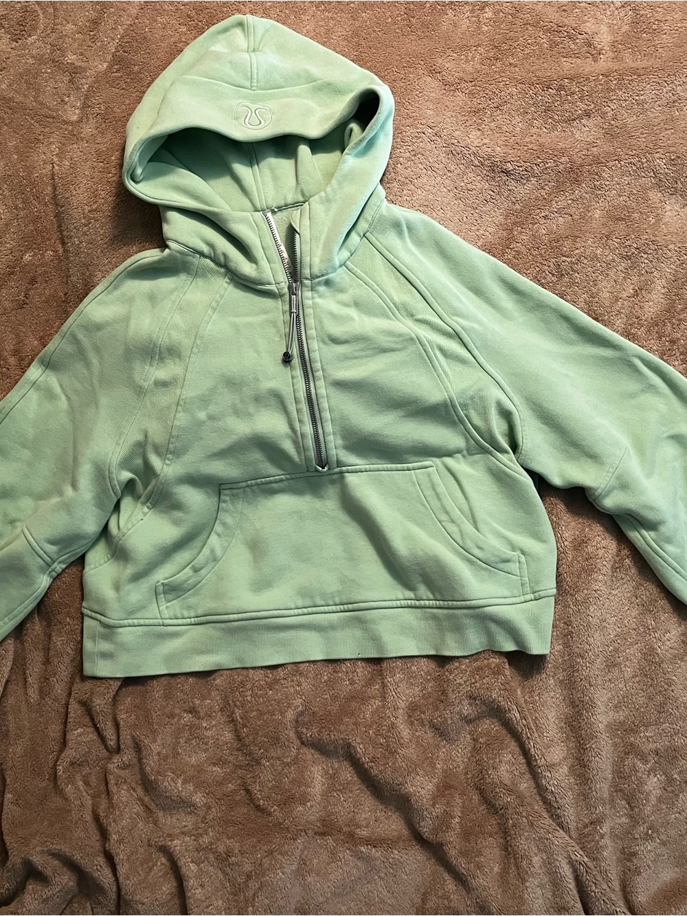 lululemon athletica Green Half-Zip Scuba Hoodie